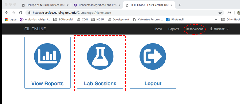 CIL Online homepage screenshot