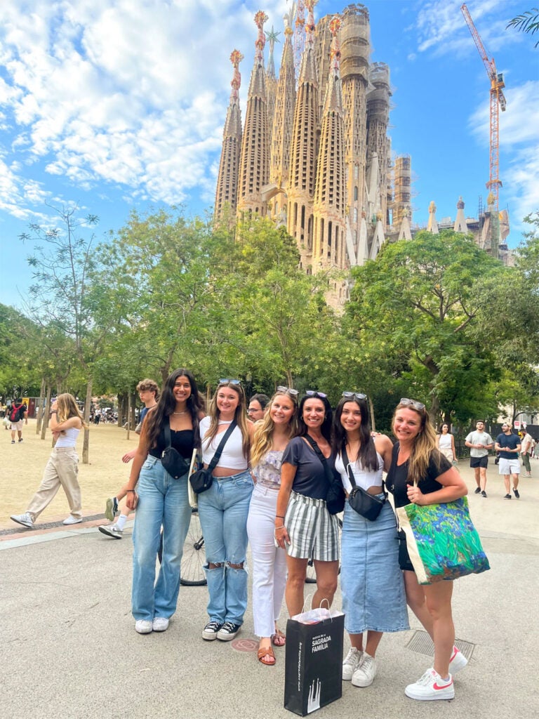 Madiha Abdelhakim with friends in Spain