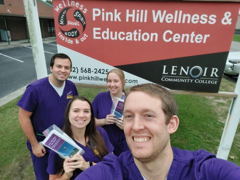 ECU nursing students in Pink Hill.